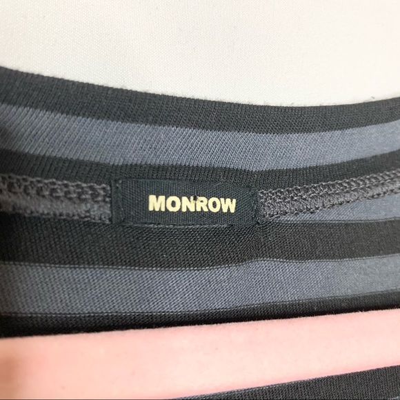 Monrow Jersey Striped Lace Up Dress - Picture 4 of 5